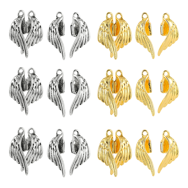 

PandaHall 10 Sets 2 Colors Rack Plating Alloy Magnetic Clasps, Cadmium Free & Nickel Free & Lead Free, Wing, Platinum & Golden, 26x19x6.5mm...