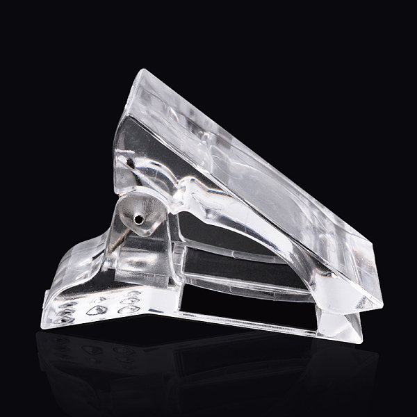 

PandaHall Nail Tips Clips, For Quick Building Gel Nails Extension, Nail Art Tool, Clear, 3.6x3cm Plastic Clear