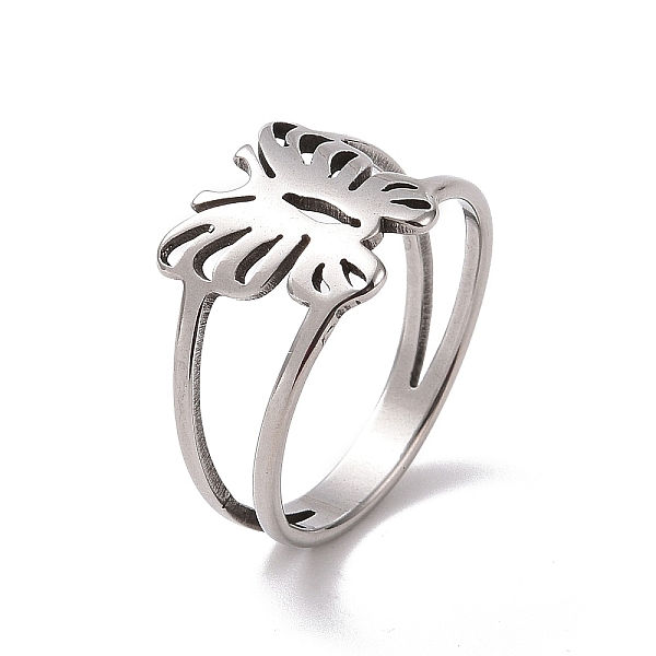 

PandaHall 201 Stainless Steel Butterfly Finger Ring, Hollow Wide Ring for Women, Stainless Steel Color, US Size 6 1/2(16.9mm) 201 Stainless...
