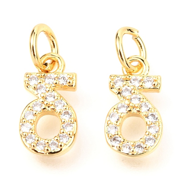 

PandaHall Brass Micro Pave Cubic Zirconia Charms, with Jump Rings, Greek Alphabet, Real 18k Gold Plated, Letter.D, 11.5x6x1.8mm, Jump Ring..., Clear