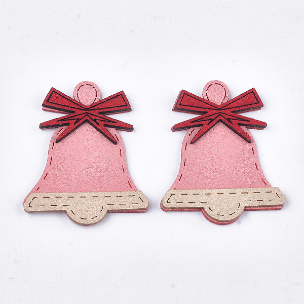 

PandaHall Christmas Faux Suede Patches, Costume Ornament Accessories, for Magic Tape Hair Clip Making, Bell, Pink, 52x41x3mm Faux Suede Bell...