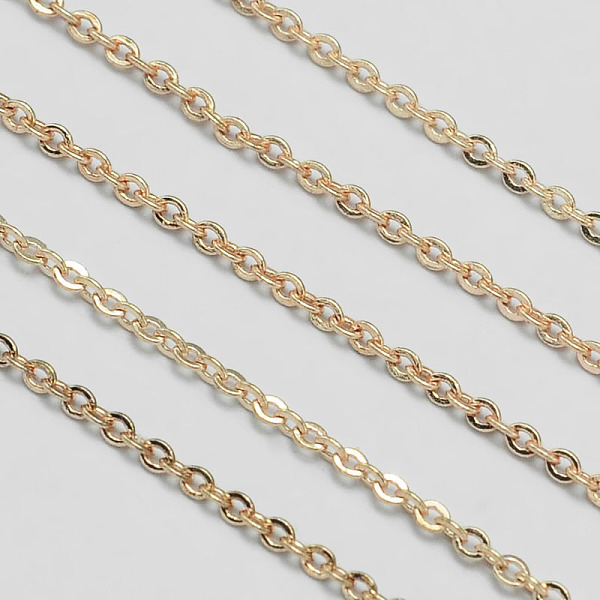 

PandaHall Brass Cable Chains, Soldered, with Spool, Oval, Cadmium Free & Nickel Free & Lead Free, Rose Gold, 2x1.5x0.5mm, about...