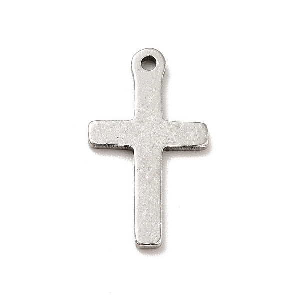 

PandaHall 201 Stainless Steel Pendants, Cross Charms, Stainless Steel Color, 15.5x9x1mm, Hole: 1mm 201 Stainless Steel Cross