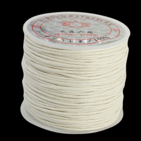 

PandaHall Waxed Cotton Cord, White, 1mm, about 27.34 yards(25m)/roll Waxed Cotton Cord Round White