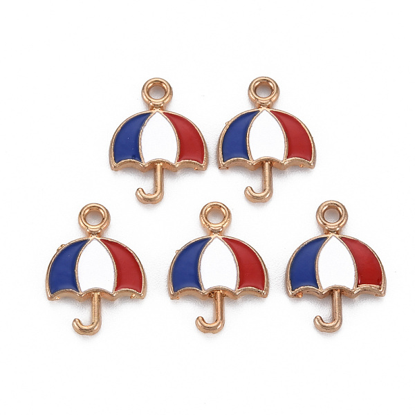

PandaHall Alloy Enamel Pendants, Cadmium Free & Nickel Free & Lead Free, Umbrella, Light Gold, Red, 16x12x2mm, Hole: 1.6mm Alloy+Enamel...