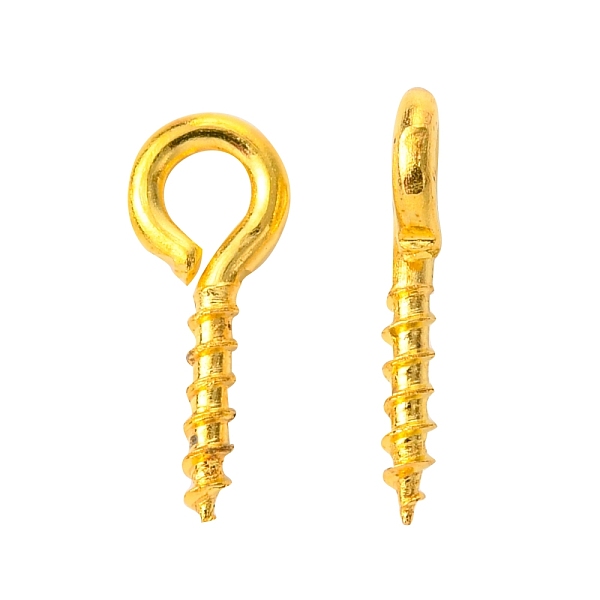 

PandaHall Iron Screw Eye Pin Peg Bails, For Half Drilled Beads, Golden, about 10mm long, 4mm wide, 1mm thick, hole: 2mm, about 550pcs/50g...
