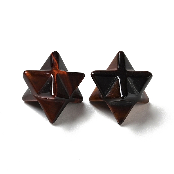 

PandaHall Natural Red Tiger Eye Beads, No Hole/Undrilled, Dyed, Star, 12.5~13x12.5~13x12.5~13mm Tiger Eye Star