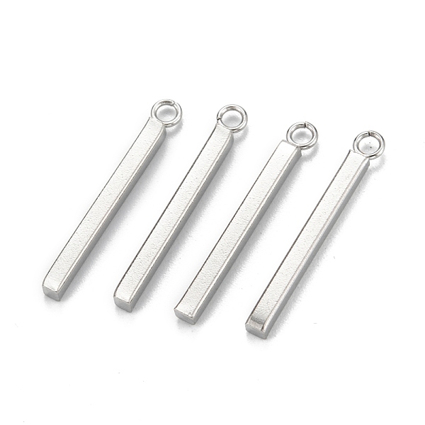 

PandaHall 304 Stainless Steel Pendants, Cuboid, Stainless Steel Color, 23x3x2mm, Hole: 1.8mm 304 Stainless Steel Cuboid