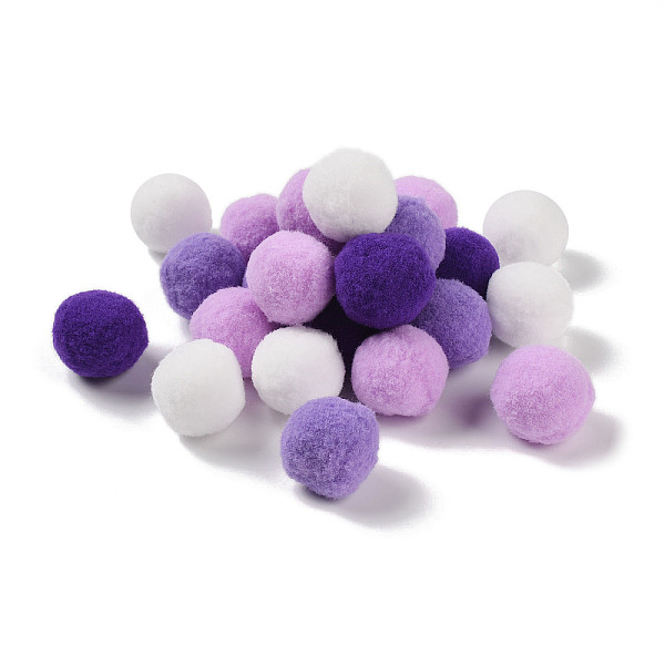

PandaHall Polyester Ball Decoration, Pom Pom Ball, For DIY Craft, Plum, 2.6~3cm, about 30pcs/set Polyester Round Purple