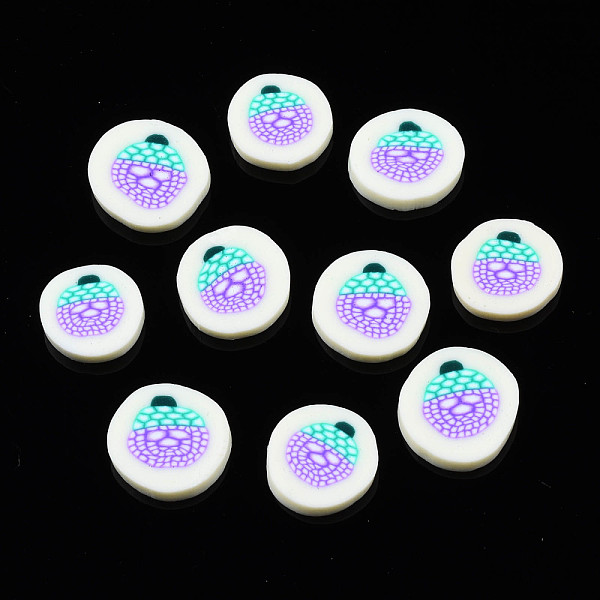 

PandaHall Handmade Polymer Clay Cabochons, Flat Round, White, 8.5~11.5x2mm, about 4400pcs/1000g Polymer Clay Flat Round White