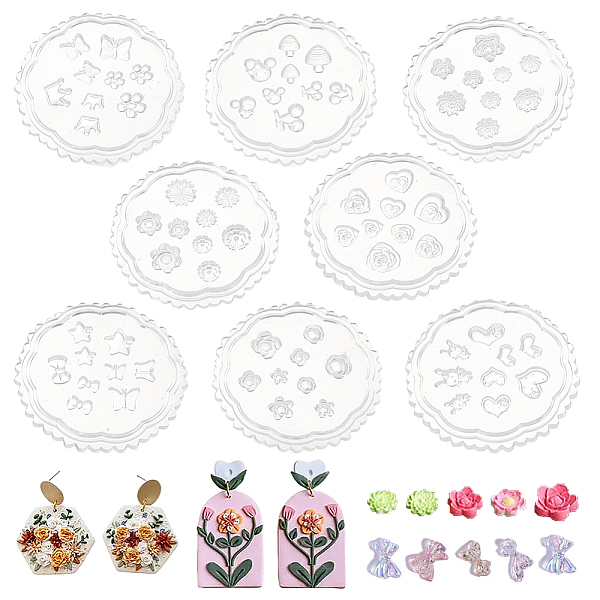 8Pcs 8 Styles Silic… - image