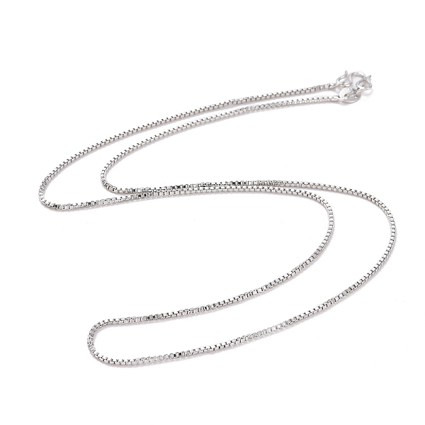 

PandaHall Brass Box Chains Necklaces, Platinum, 17.72 inch(45cm) Brass