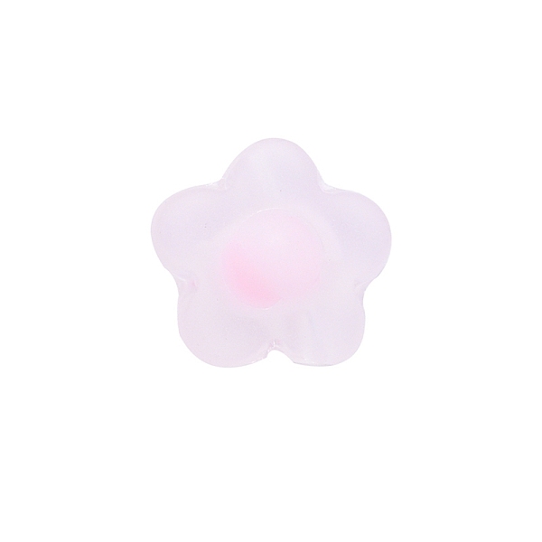 

PandaHall Frosted Resin Cabochons, Nail Art Decorations Accessories for Women, Flower, Pink, 16.5x17x9.5mm, Hole: 2.5mm Resin Flower Pink