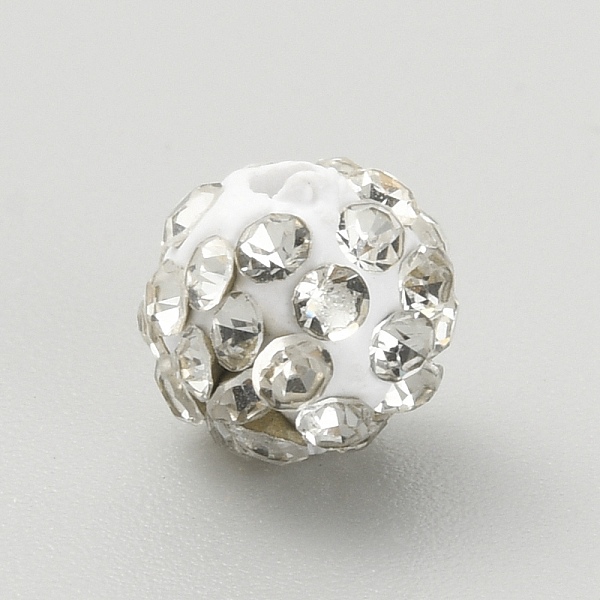 

PandaHall Rhinestone Pave Disco Ball Beads, Polymer Clay Rhinestone Beads, Round, Crystal, 8mm, Hole: 1.8mm Polymer Clay+Glass Rhinestone..., Clear
