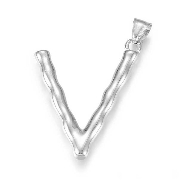 

PandaHall 304 Stainless Steel Pendants, Bamboo Shaped Letter, Stainless Steel Color, Letter.V, 49x38x5.5mm, Hole: 5x8mm 304 Stainless Steel...