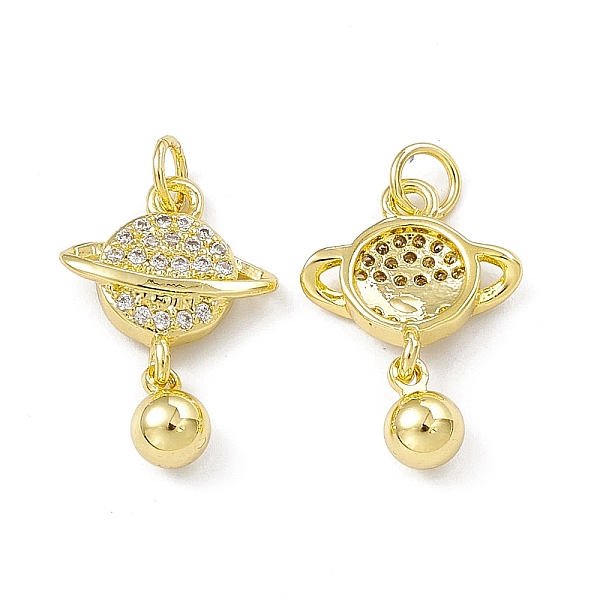 

PandaHall Rack Plating Brass Micro Pave Cubic Zirconia Pendants, with Jump Ring Cadmium Free & Lead Free, Long-Lasting Plated, Planet Charm..., Clear