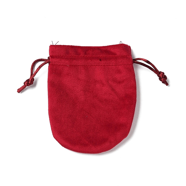

PandaHall Velvet Storage Bags, Drawstring Pouches Packaging Bag, Oval, Crimson, 12x10cm Velvet Oval Pink
