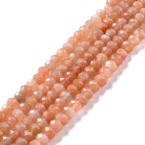 

PandaHall Natural Sunstone Beads Strands, Faceted, Rondelle, 5.5x4mm, Hole: 0.8mm, about 93pcs/strand, 15.35''(39cm) Sunstone Rondelle