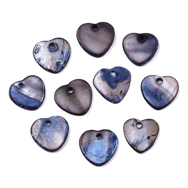 

PandaHall Natural Freshwater Shell Charms, Dyed, Heart, Dark Slate Blue, 12.5x13x2mm, Hole: 1.5mm Freshwater Shell Heart