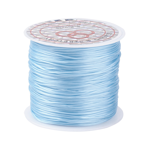 

PandaHall Flat Elastic Crystal String, Elastic Beading Thread, for Stretch Bracelet Making, Light Sky Blue, 0.8mm, 60m/roll Spandex Flat...