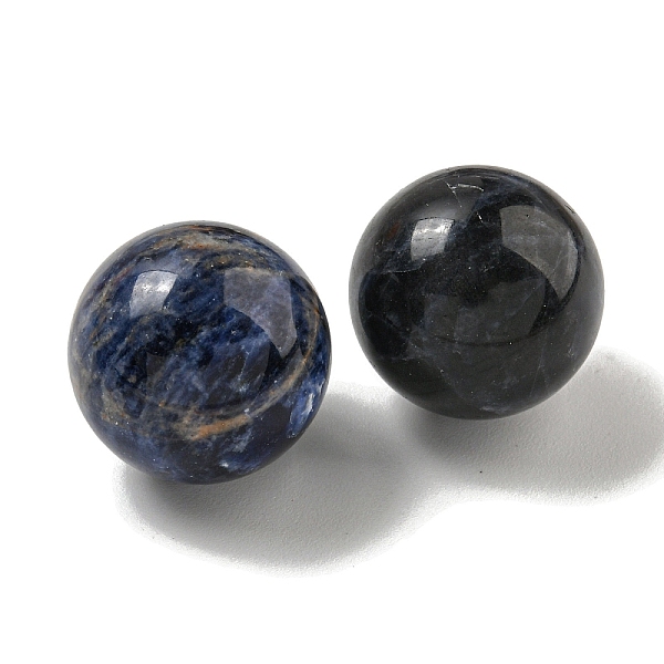 Natural Sodalite Round Ball Figurines Statues For Home Office Desktop Decoration