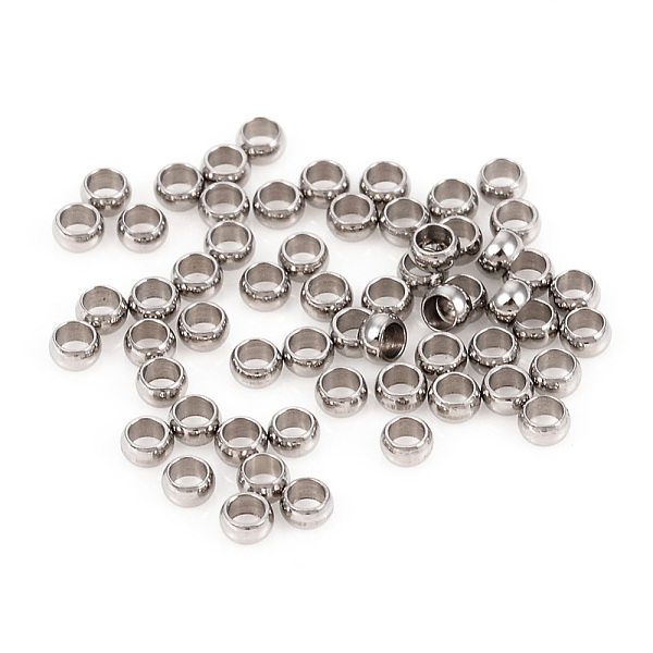 

PandaHall 201 Stainless Steel Spacer Beads, Rondelle, Stainless Steel Color, 2x1mm, Hole: 1.2mm 201 Stainless Steel Rondelle
