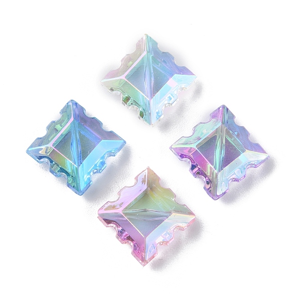 

PandaHall UV Plating Acrylic Beads, Iridescent, Rhombus, Mixed Color, 22x22.5x7mm, Hole: 1.6mm Acrylic Rhombus Multicolor