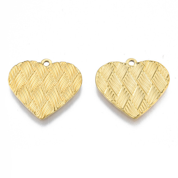 

PandaHall Ion Plating(IP) 304 Stainless Steel Pendants, Heart, Real 18K Gold Plated, 20x22x1.5mm, Hole: 1.5mm 304 Stainless Steel Heart
