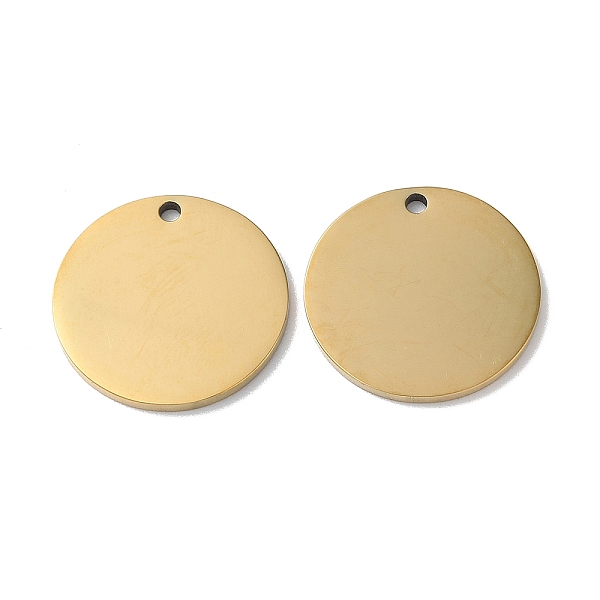 

PandaHall 304 Stainless Steel Pendants, Stamping Blank Tag, Flat Round Charm, Real 18K Gold Plated, 20x1.3mm, Hole: 1.6mm 304 Stainless...