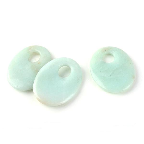 

PandaHall Natural Flower Amazonite Pendants, Oval, 40x30x5mm, Hole: 8mm Flower Amazonite Oval