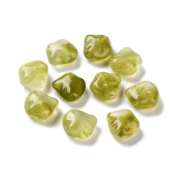 

PandaHall Transparent Resin Beads, Irregular Shape, Olive Drab, 14x14.5x7mm, Hole: 1.8mm Resin Others