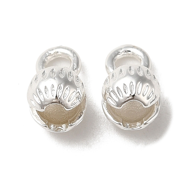 

PandaHall Round Brass Charms, Long-Lasting Plated, Rack Plating, Silver, 9x5.5mm, Hole: 2.2mm Brass Round