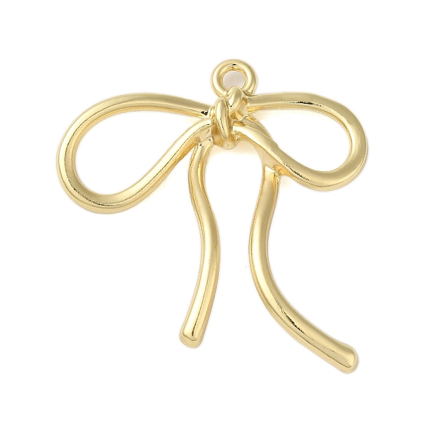 

PandaHall Rack Plating Alloy Pendants, Cadmium Free & Lead Free, Bowknot, Golden, 46x42x6mm, Hole: 3mm Alloy Bowknot