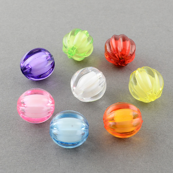 

PandaHall Transparent Acrylic Beads, Bead in Bead, Round, Pumpkin, Mixed Color, 22mm, Hole: 3mm, about 140pcs/500g Acrylic Pumpkin..., Multicolor