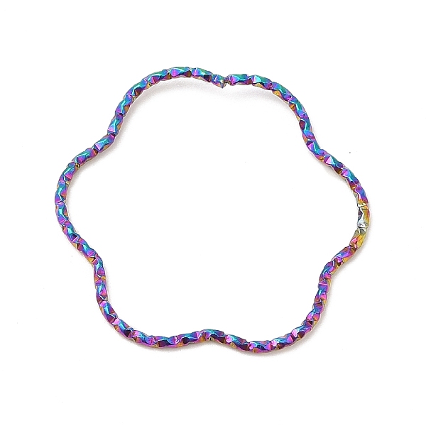

PandaHall 304 Stainless Steel Linking Rings, Flower, Rainbow Color, 28~29x1mm, Inner Diameter: 26mm 304 Stainless Steel Flower