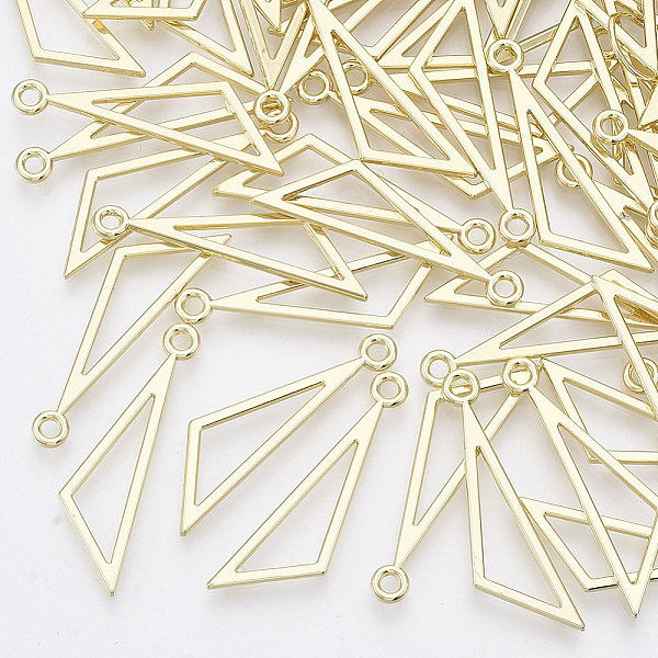 

PandaHall Alloy Pendants, Triangle, Light Gold, 30x9x1mm, Hole: 1.8mm Alloy Triangle