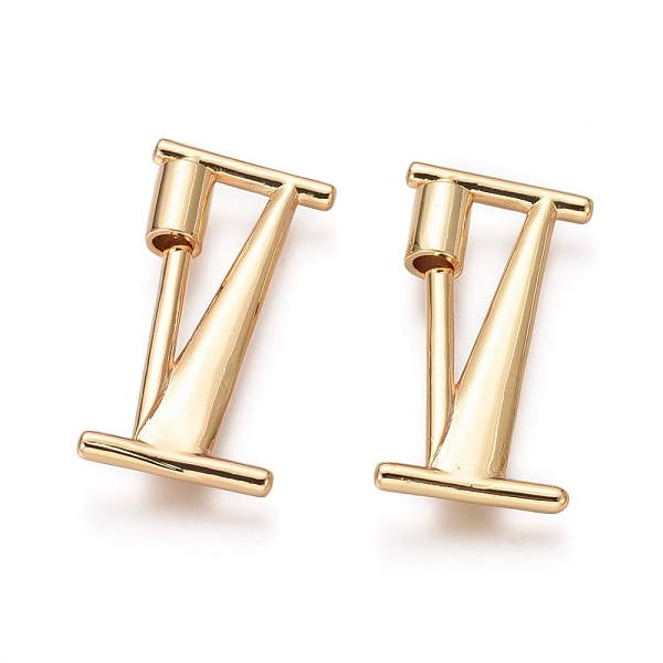 

PandaHall Brass Screw Carabiner Lock Charms, for Necklaces Making, Real 18K Gold Plated, Polishing, Letter, Letter.I, 34x17x2.5mm, Screw...