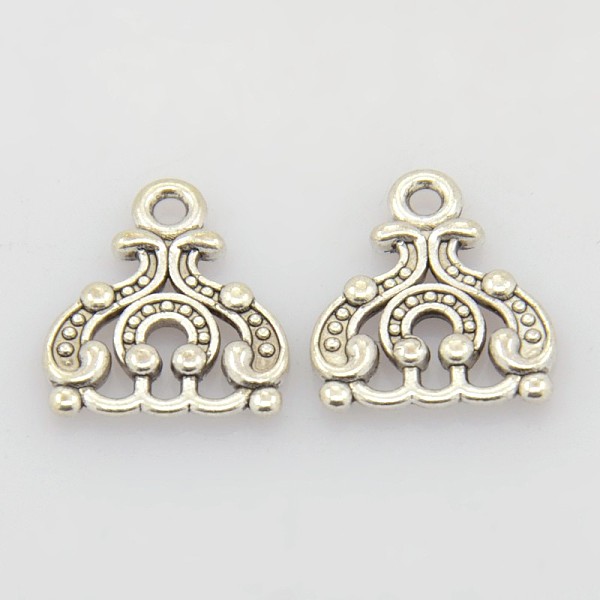 

PandaHall Tibetan Style Pendants, Lead Free & Cadmium Free, Antique Silver, Size: about 14.5mm long, 13mm wide, 2.5mm thick hole: 2mm Alloy...