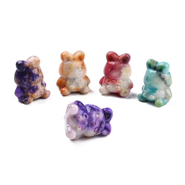

PandaHall Natural Quartz Display Decorations, with Natural Opal, Dyed & Heated, Cat, Mixed Color, 24~26x22~23x29~34mm Other Quartz Cat Shape..., Multicolor