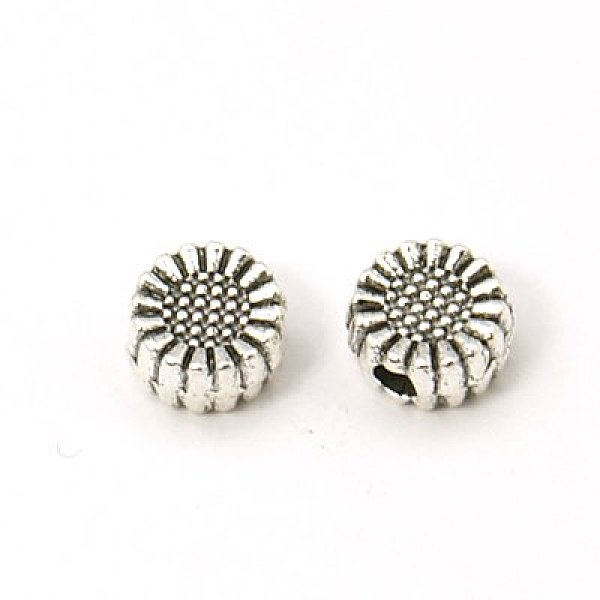 

PandaHall Tibetan Style Alloy Beads, Cadmium Free & Nickel Free & Lead Free, Flower, Antique Silver, 5.5x5.5x3mm, Hole: 1mm Alloy Flower
