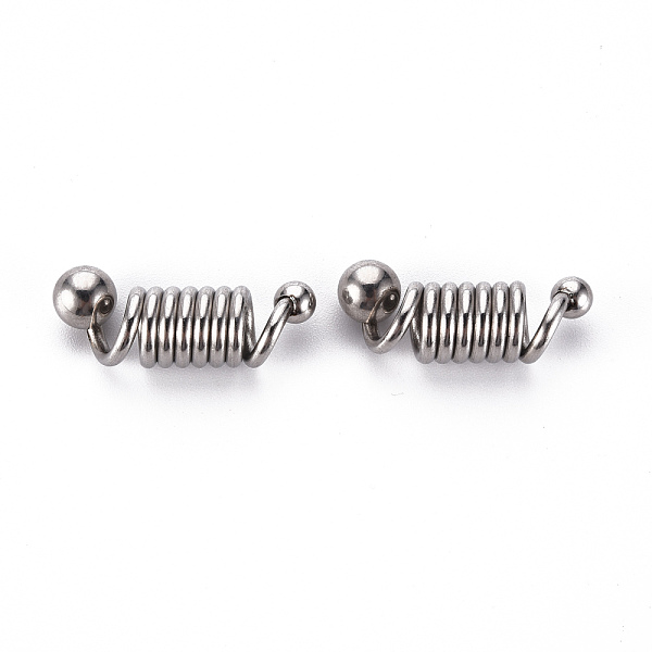 

PandaHall 304 Stainless Steel Coil Cord Ends, Stainless Steel Color, 24x8mm, Hole: 5mm 304 Stainless Steel