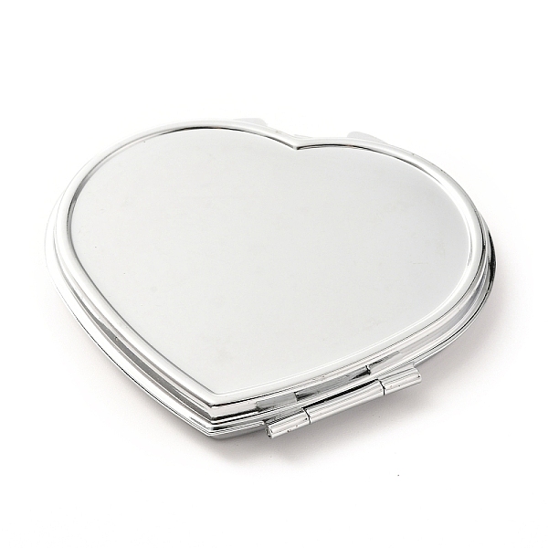 

PandaHall DIY Iron Cosmetic Mirrors, for Epoxy Resin DIY, Heart, Platinum, 6.8x7.1x0.85cm, Hole: 1.6mm, Tray: 53.5x62.5mm Iron Heart