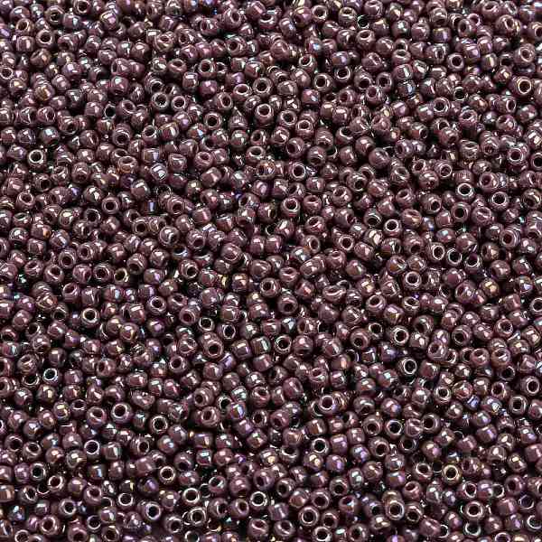 

PandaHall TOHO Round Seed Beads, Japanese Seed Beads, (412) Opaque AB Lavender, 11/0, 2.2mm, Hole: 0.8mm, about 5555pcs/50g Glass Purple