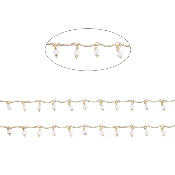 

PandaHall 3.28 Feet Brass Bar Link Chains, with Glass, Soldered, Long-Lasting Plated, Real 18K Gold Plated, 12.5x1.5x1mm, 3.5x2.5x0.3mm..., White