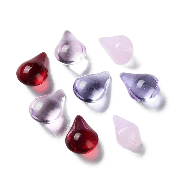 

PandaHall Glass Beads, No Hole, Teardrop, Mixed Color, 14x9.5x8mm Glass Teardrop Multicolor