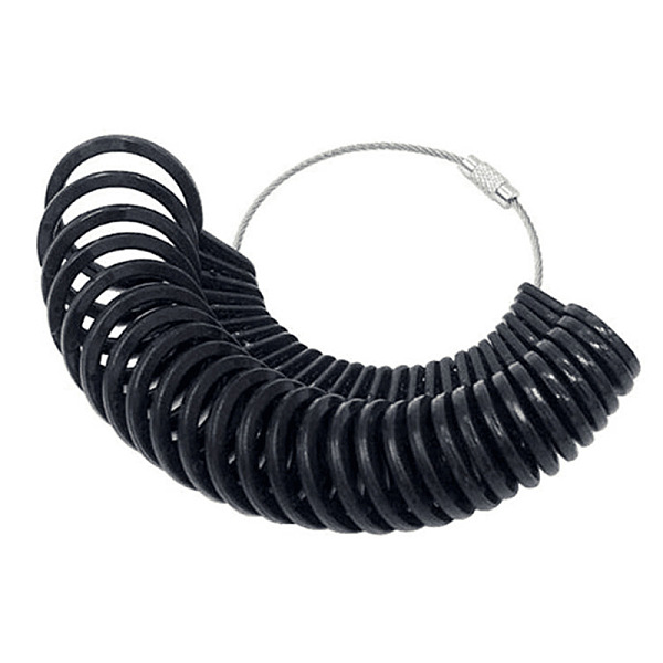 28 ensemble d'outils de mesure de bague en plastique de taille américaine