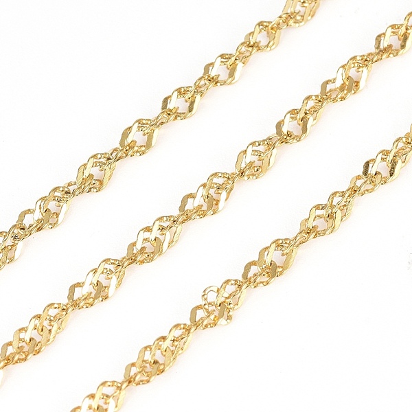 

PandaHall 304 Stainless Steel Rope Chain, with Spool, Soldered, Golden, 3.5x2.5x0.3mm, about 32.8 Feet(10m)/roll 304 Stainless Steel