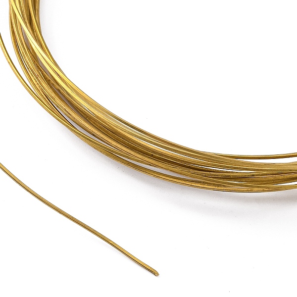 

PandaHall Copper Craft Wire, Square, Golden, 0.7mm, 5m/roll Brass Square