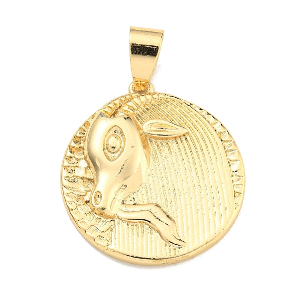 

PandaHall Brass Pendants, Real 18K Gold Plated, Capricorn, 22.8x20.8x3mm, Hole: 6x4mm Brass Capricorn