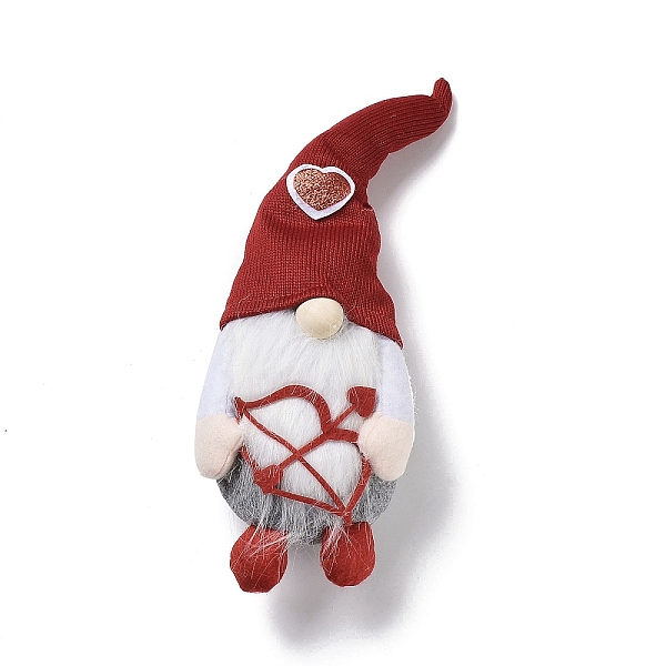 PandaHall Valentine's Day Cloth Doll Gnome Figurines, for Home Desktop Decoration, Arrow, 325x115x67mm Cloth Arrow